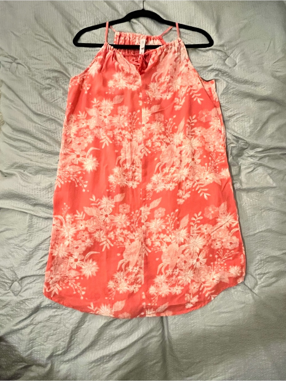 Gilligan & O’Malley Coral Floral Halter SunDress Island Lounge Wear Size Small - Picture 5 of 9